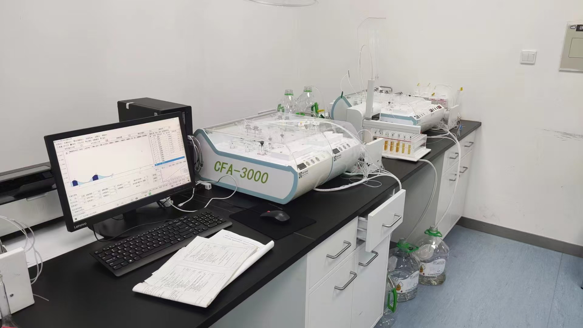 CFA-3000 in use at 洛阳烟草研究院 (Luoyang tobacco research).